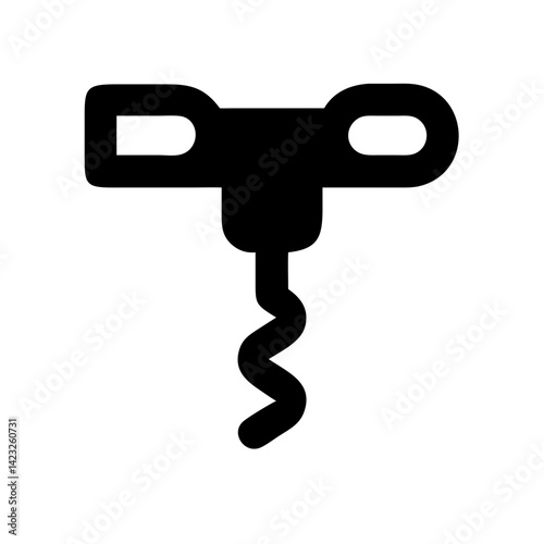 Wine Opener Corkscrew Tool Icon Design photo