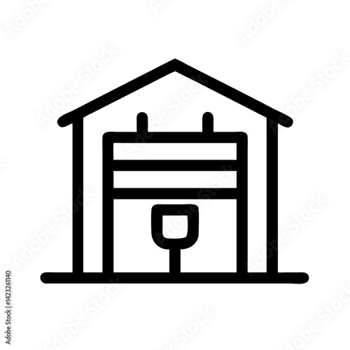 Winery Warehouse Building Icon Design