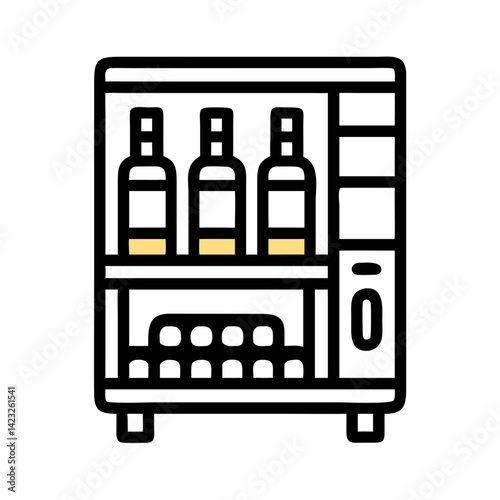 Wine Vending Machine Display Icon Design