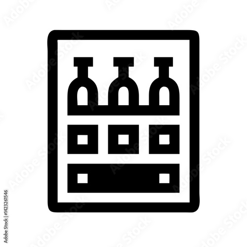 Wine Vending Machine Display Icon Design