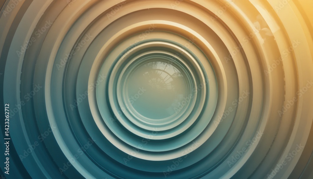 Fototapeta premium Dynamic circular patterns abstract art digital design contemporary environment aerial view visual concept for impactful aesthetics