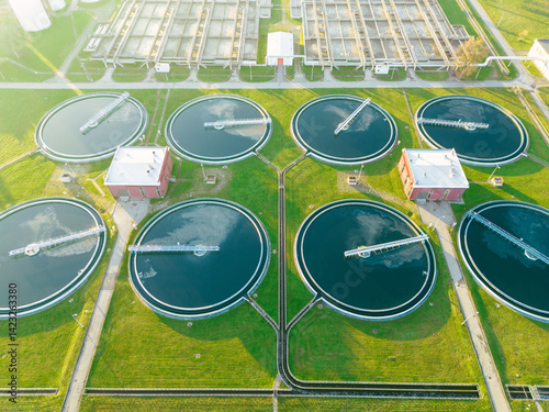 Obraz na płótnie Clean water treatment infrastructure overview w salonie