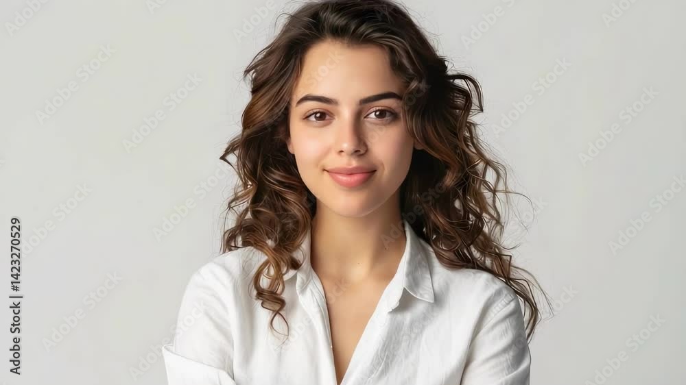 happy woman on a light background. Selective focus happy woman on a light background. Selective focus