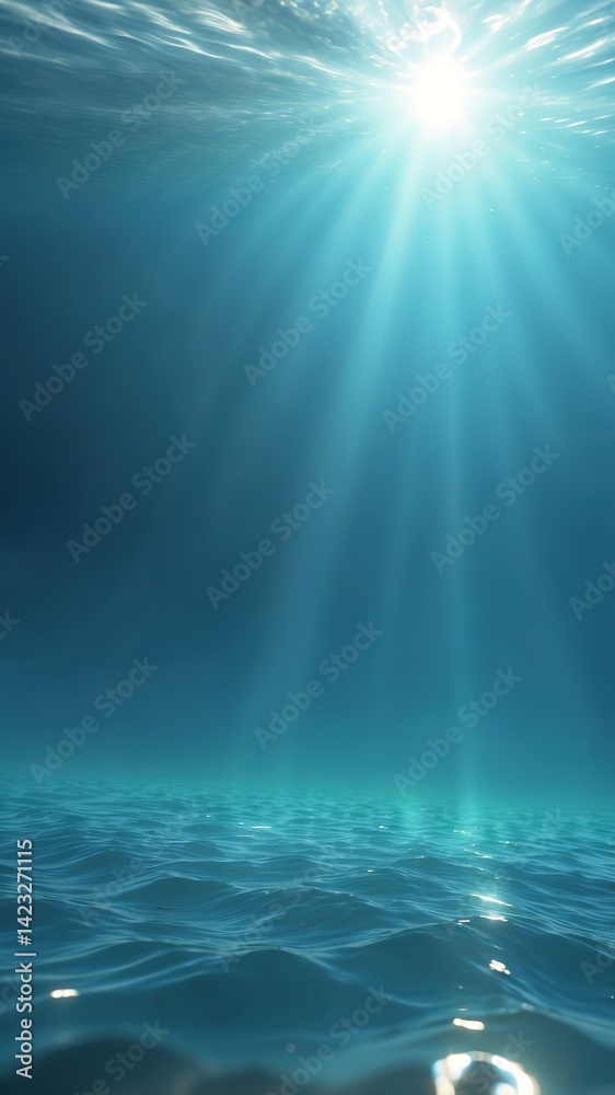 Underwater Light Ray Abstract Background Underwater Light Ray Abstract Background