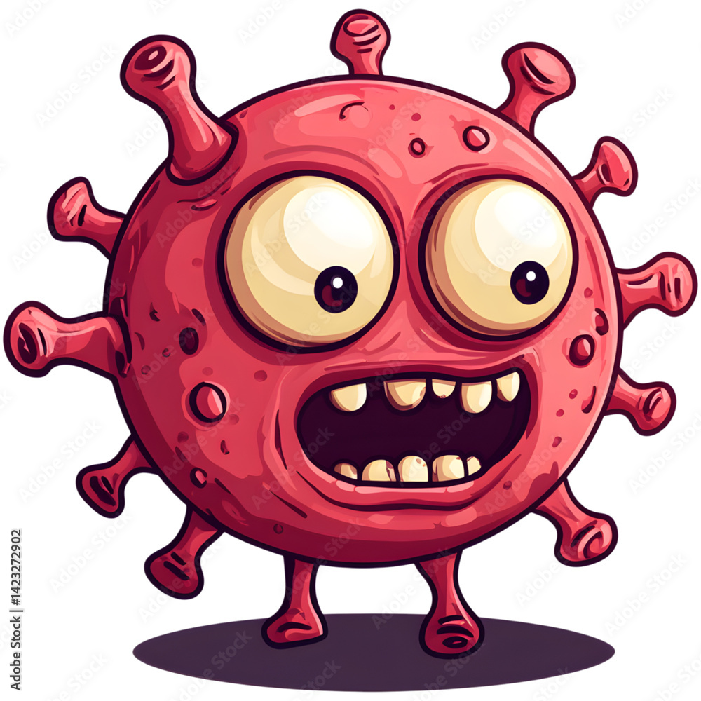 Fototapeta premium virus cartoon