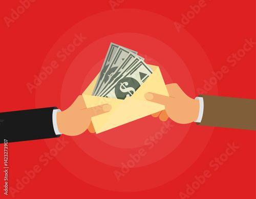 Colorful bribe flat vector design