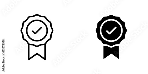 Accreditation icon vector symbol collection on white background.