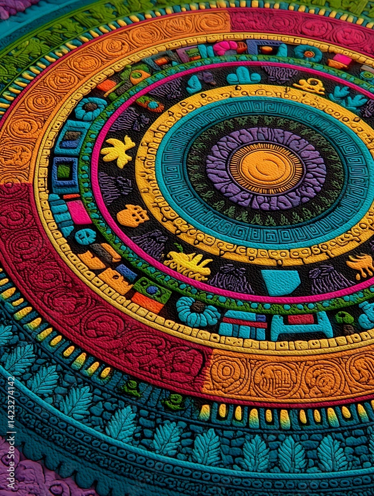 Fototapeta premium Colorful Circular Design Pattern