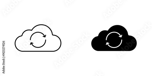 Backup icon vector symbol collection on white background.