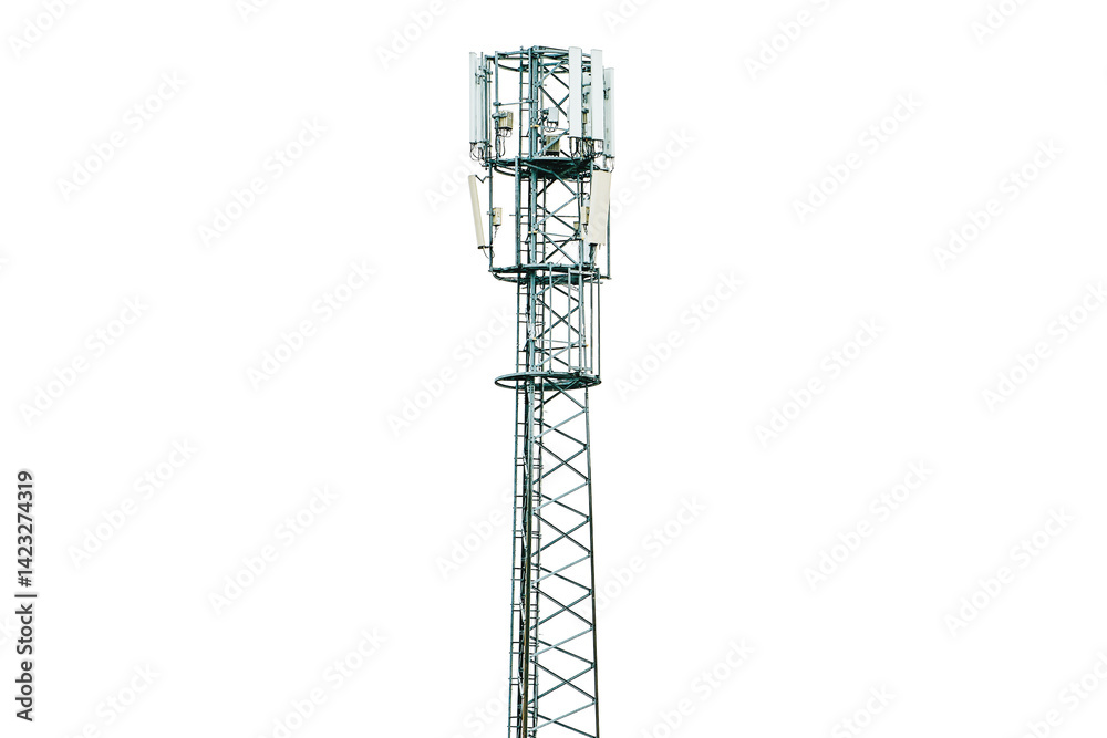 High metal cell tower with alpha channel isolation