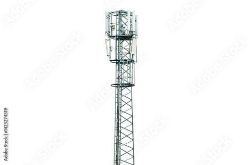 Obraz na płótnie High metal cell tower with alpha channel isolation w salonie