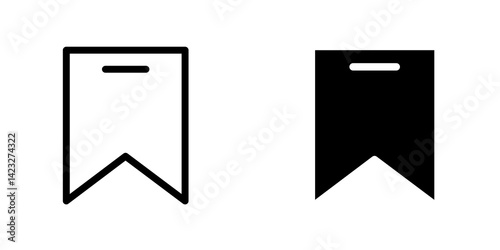 Bookmark icon vector symbol collection on white background.