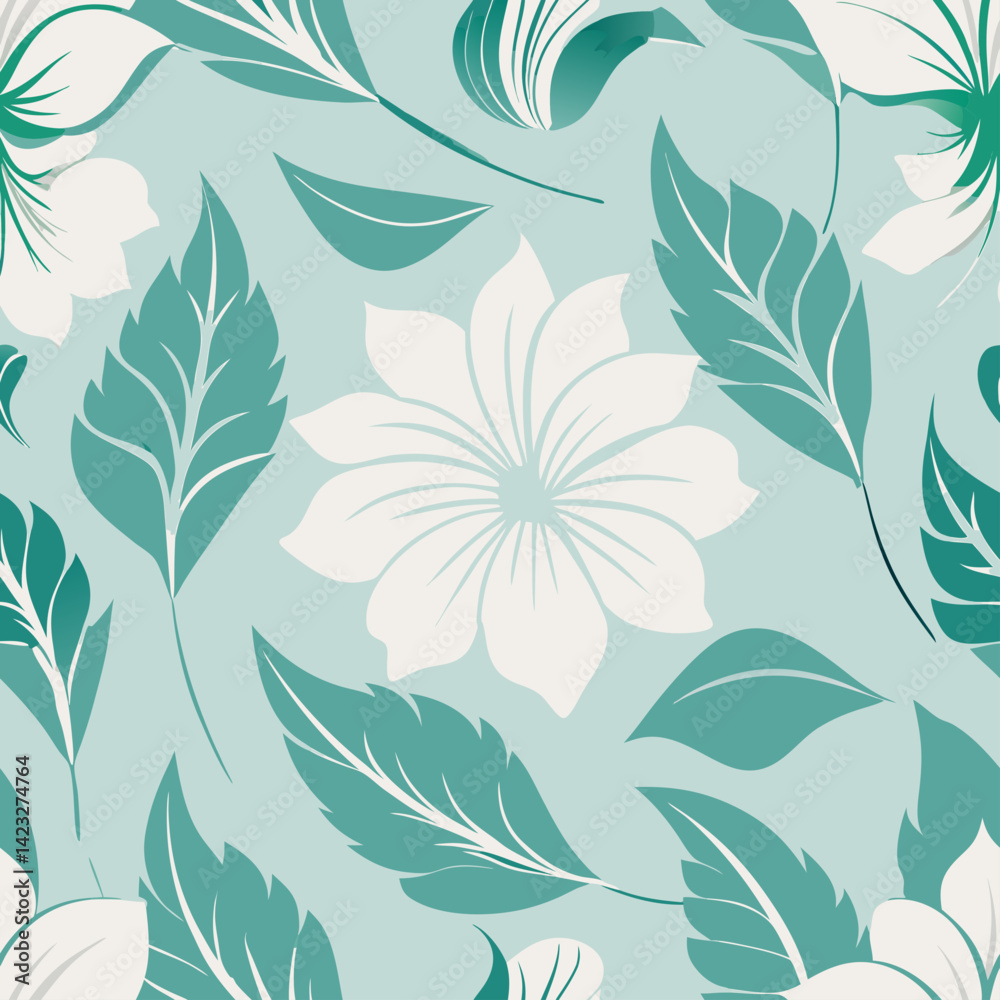 Fototapeta premium soft Floral seamless pattern background