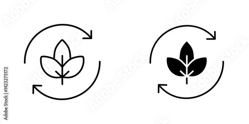 Eco friendly icon vector symbol collection on white background.