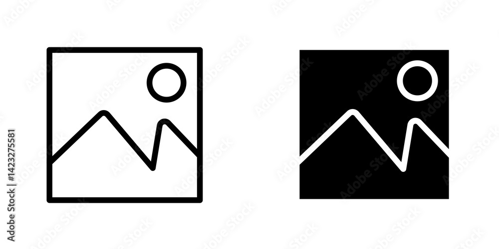 Gallery icon vector symbol collection on white background. Gallery icon vector symbol collection on white background.