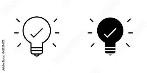 Idea icon vector symbol collection on white background.