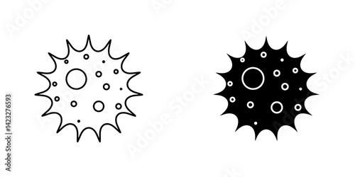 Microorganism icon vector symbol collection on white background.