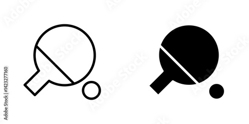 Ping pong icon vector symbol collection on white background.