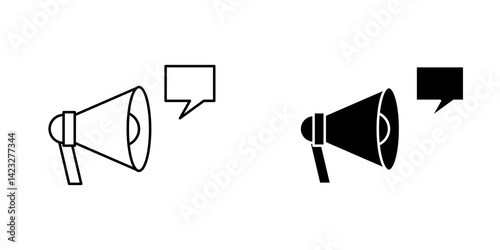 Promotion icon vector symbol collection on white background.