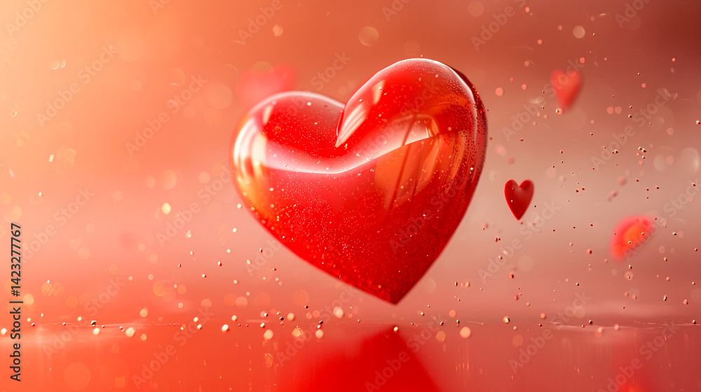 Valentines Day Hearts Background With Copy Space