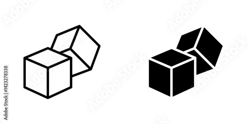 Sugar icon vector symbol collection on white background.