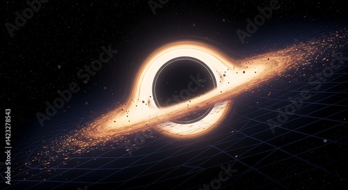 Gravitational Waves and Black Hole in Deep Space with Quantum Particle Grid photo