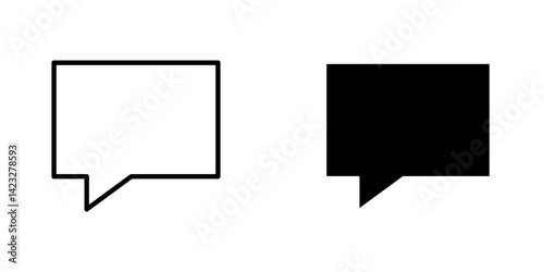 Text message icon vector symbol collection on white background.