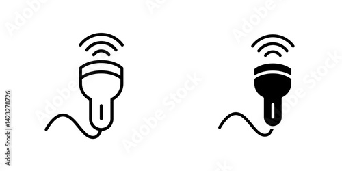 Ultrasound icon vector symbol collection on white background.