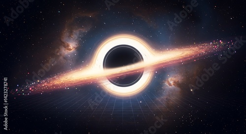 Gravitational Waves and Black Hole in Deep Space with Quantum Particle Grid photo