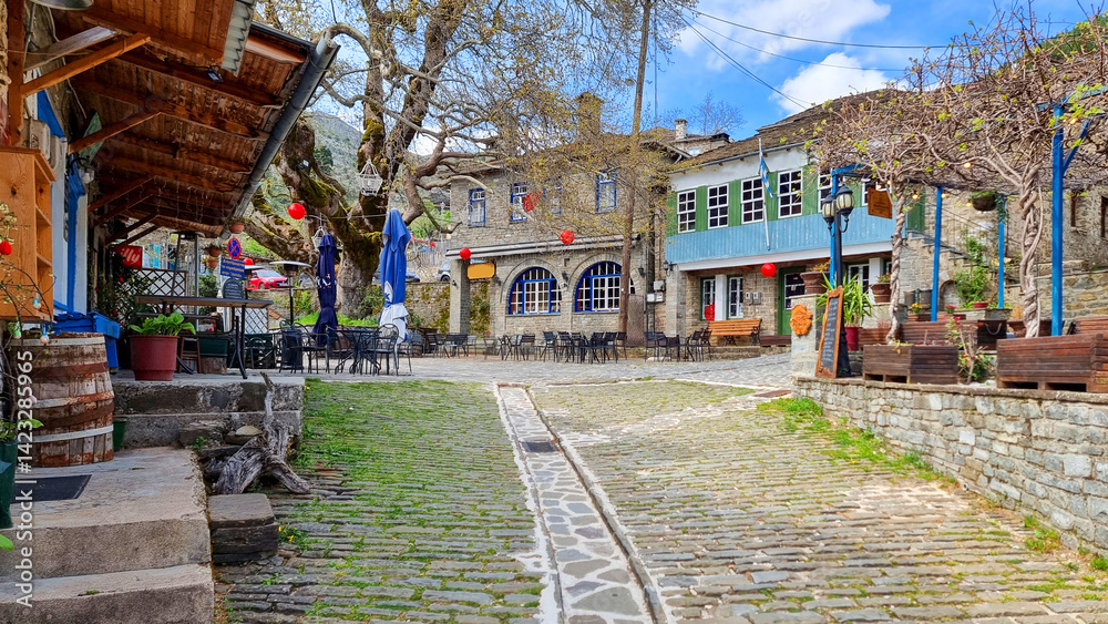 tsepelovo traditional village in ioannina perfecture greece