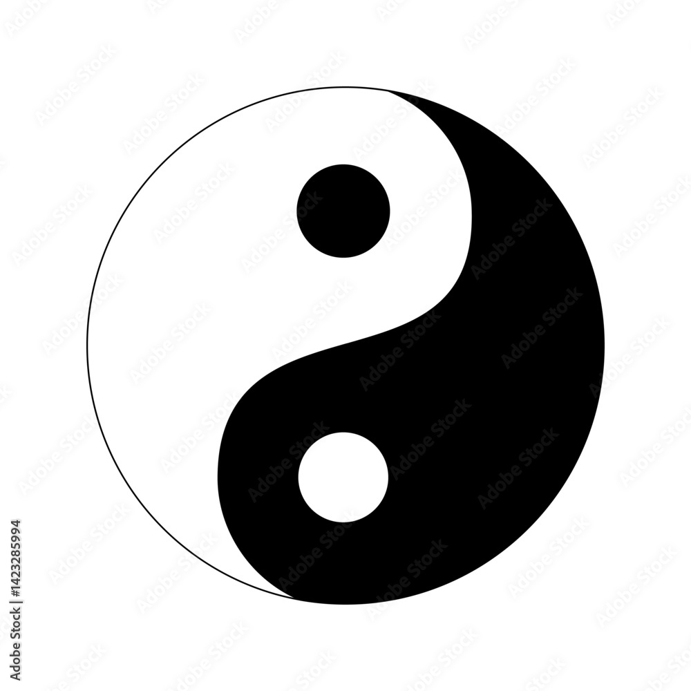 yin yang icon simple black line symbol yin yang icon simple black line symbol