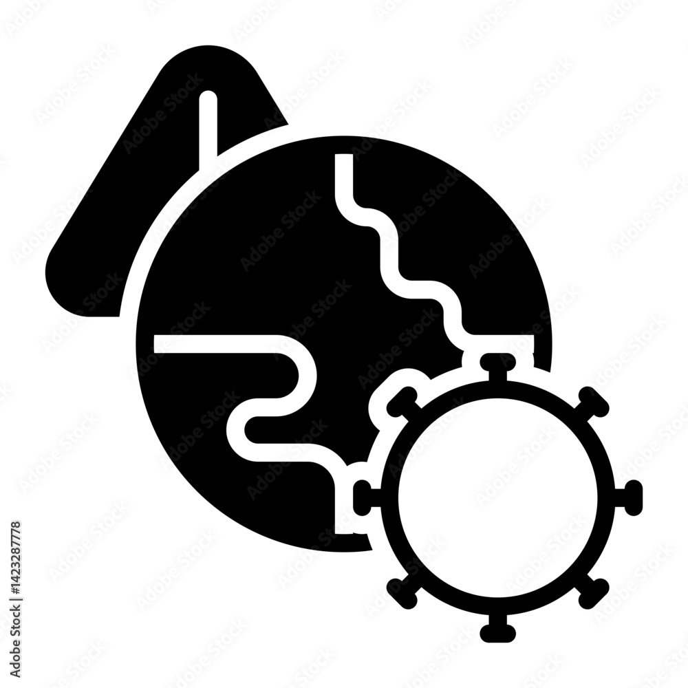 Fototapeta premium pandemic icon, glyph icon style