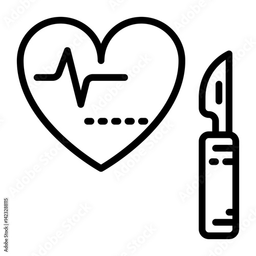 surgery icon, line icon style