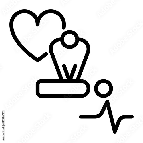CPR icon, line icon style
