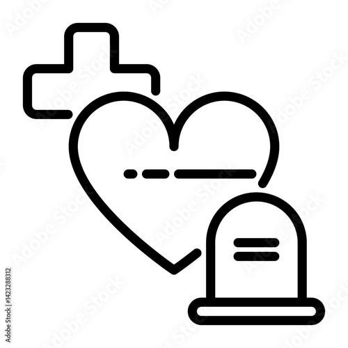 Died icon, line icon style