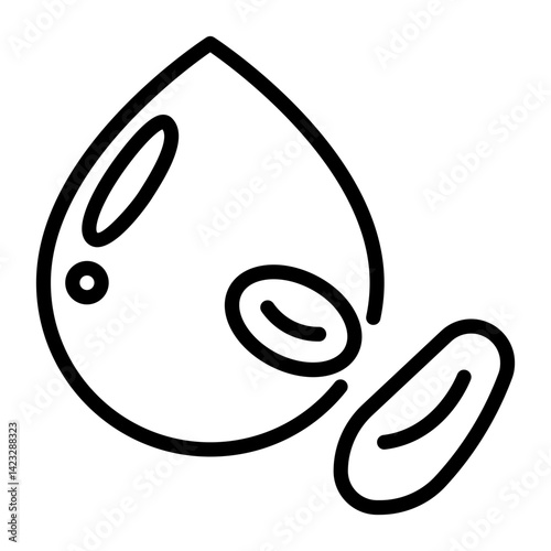 blood icon, line icon style