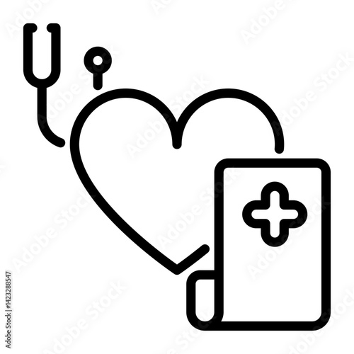 healthcare icon, line icon style