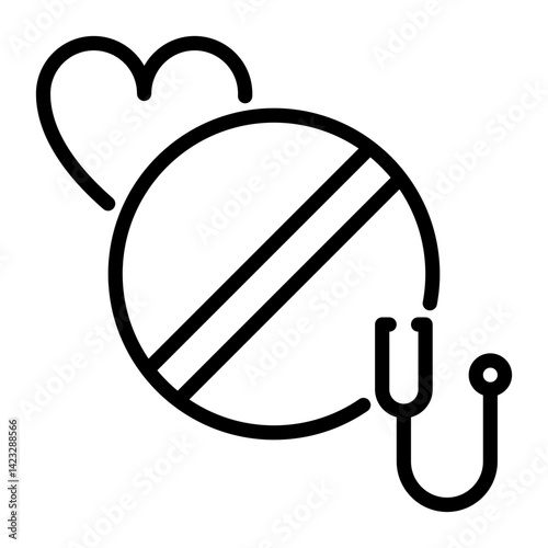 medicine icon, line icon style