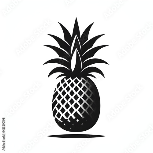 pineapple on a white background vector illustration 
