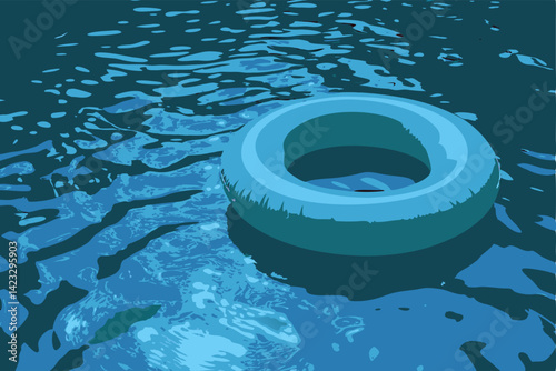 swimming pool water vintage blue color style
