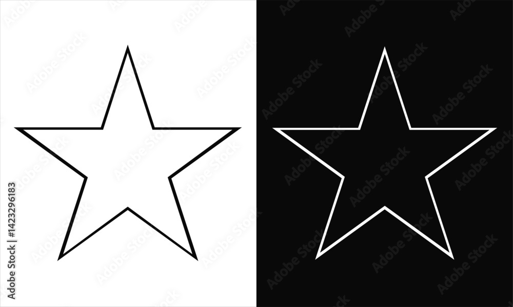 Obraz premium Star Icon For Vector Fille