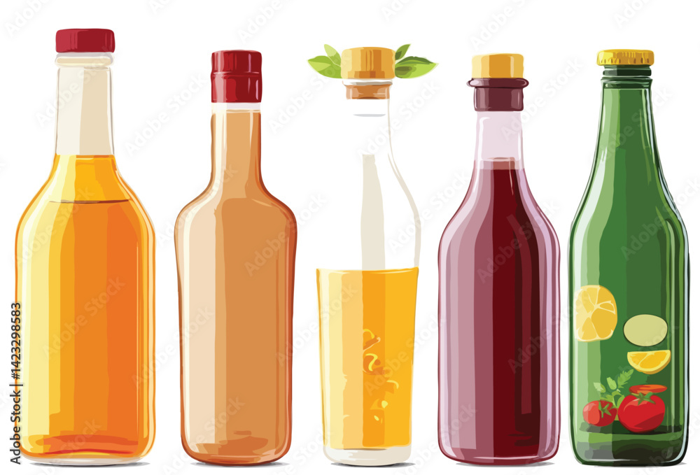 bottle and glass jar vector art bottle and glass jar vector art