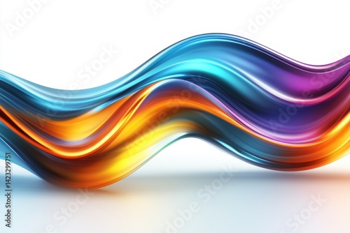 Abstract waves of fabric in vibrant colors and varied dark and light textures exist