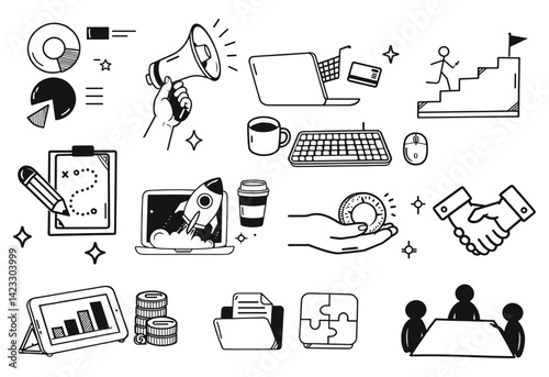 Workplace Tools and Innovation Symbols Collection