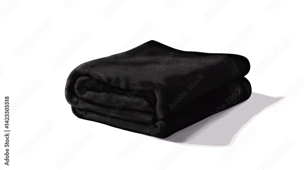 Fototapeta premium Folded black blanket (2)