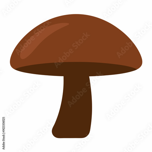 Mushroom silhouette vector illustration