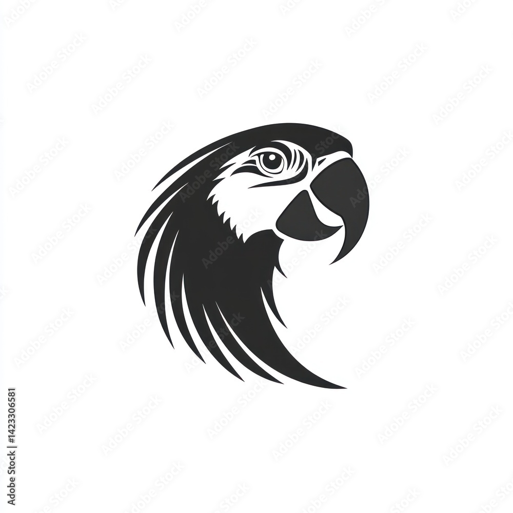 Fototapeta premium Parrot Head Logo