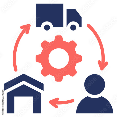 Supply Chain Optimization Icon