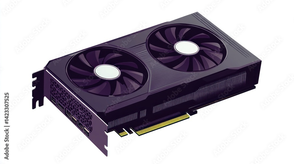 Graphics card with cooling fans