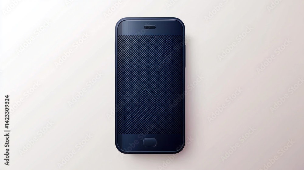 Naklejka premium Dark blue smartphone case, top view